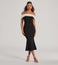 Enticing Sultry Off-The-Shoulder Mermaid Midi Dress