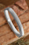 Silvery Stretchy Plated Metal Wide Bangle