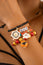 Orange 4pcs Halloween Ghost Spider Web Beaded Bracelet Set